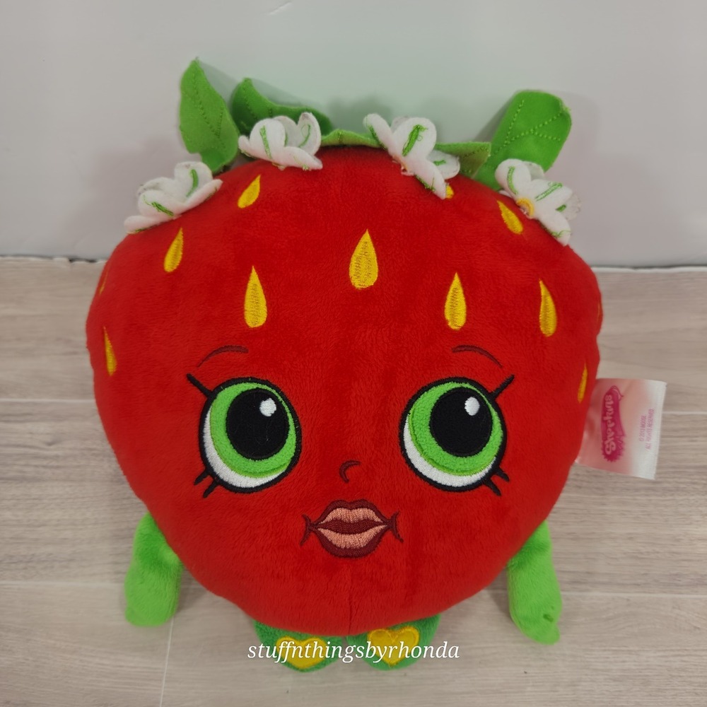 Shopkins‎ Strawberry Kiss Stuffed Animal Plush Toy Pillow 10"